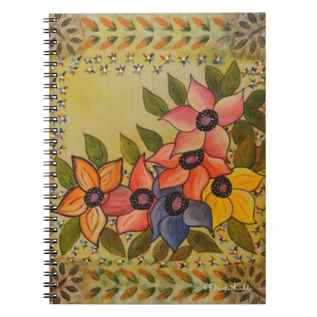 Carnet Frida Kahlo Flore Peinte (Devant)