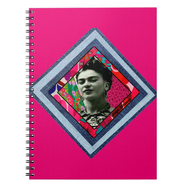 Carnet Frida Kahlo Retro Denim Diamond (Devant)