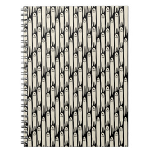 Carnet Friendly Ghosts on Cream and Pink - Halloween Patt