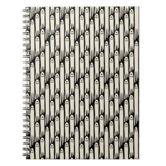 Carnet Friendly Ghosts on Cream and Pink - Halloween Patt