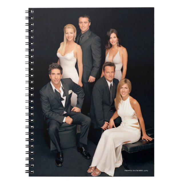 Carnet FRIENDS™| Groupe en noir et blanc (Devant)