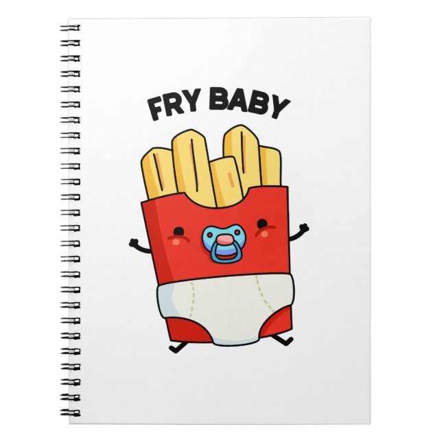 Carnet Frites Bébé Blague de Frites Françaises Drôle  (Devant)