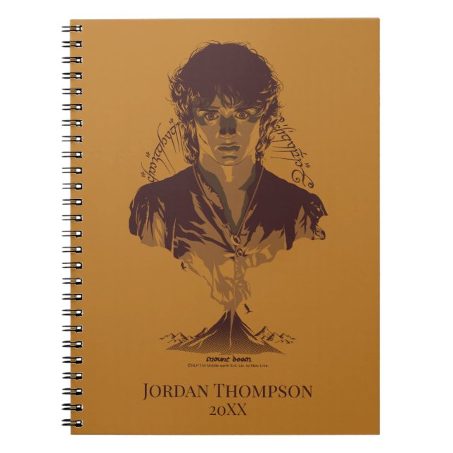 Carnet FRODO™ MOUNT DOOM™ Tengwar Inscription Graphic (Devant)
