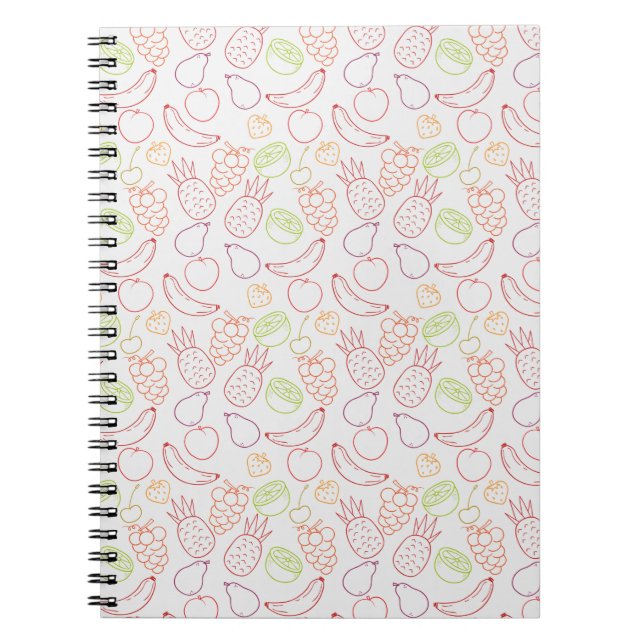 Carnet Fruit motif transparent | motif de surface de frui (Devant)