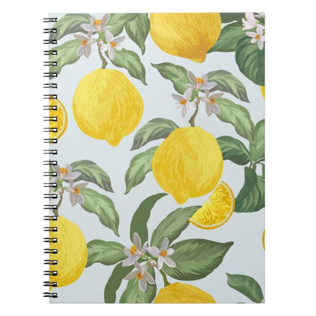Carnet Fruit tropical citron Motif Vintage (Devant)