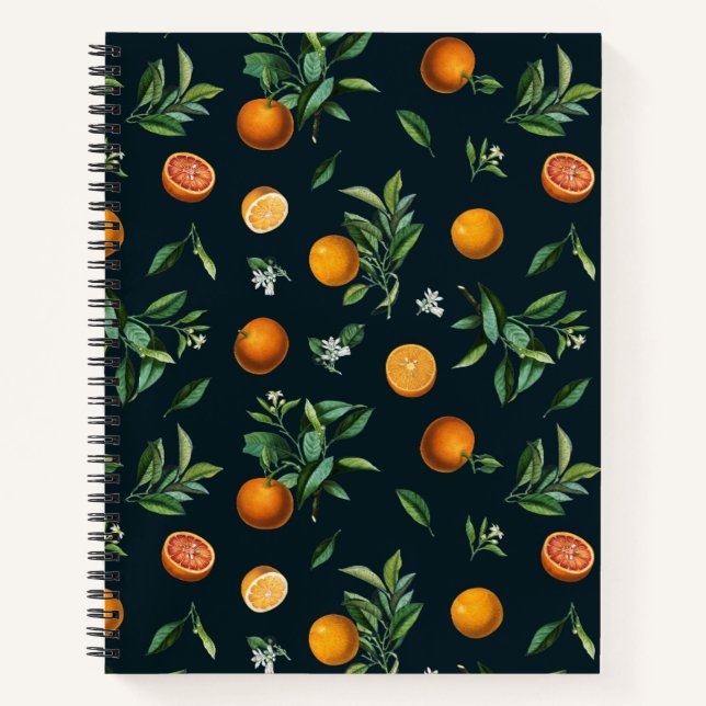 Carnet Fruit vintage d'orange botanique (Devant)