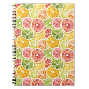Carnet Fruits Citriques Lime Citron Orange Pamplemousse