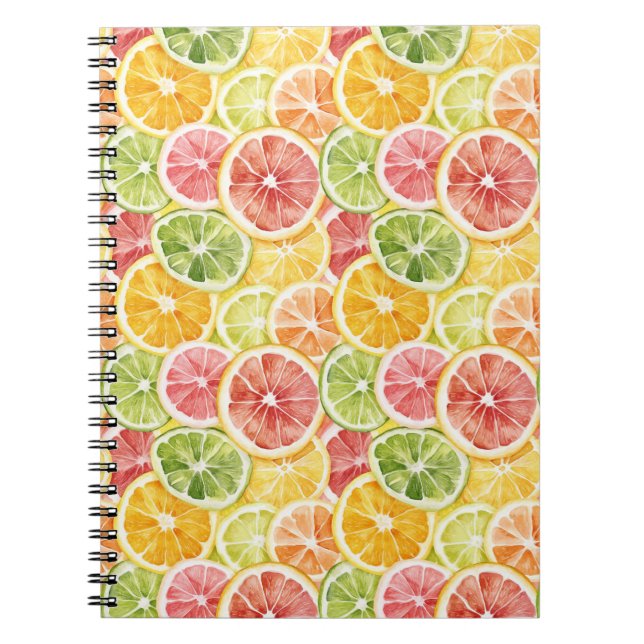 Carnet Fruits Citriques Lime Citron Orange Pamplemousse (Devant)