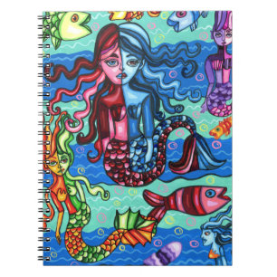 Carnet Fruits de mer Poisson Abstrait peinture originale