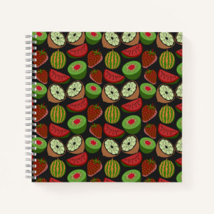 Carnet Fruits tropicaux sans soudure motif coloré
