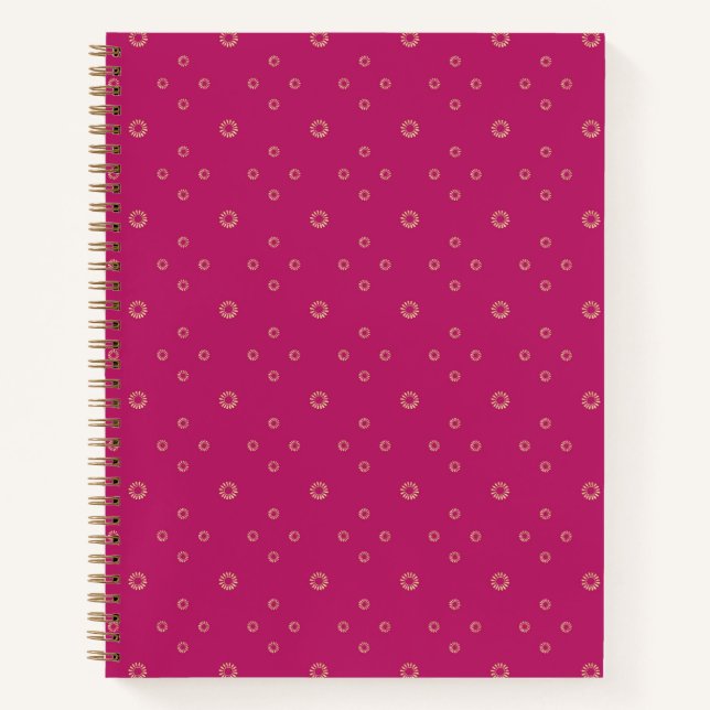 Carnet Fuchsia | Golden Zinnia Sun (Devant)