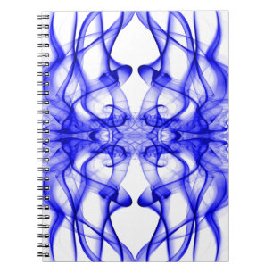 Carnet Fumée bleue symétrique minimaliste blanc