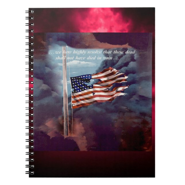 Carnet Fumée tombée mais pas oubliée et drapeau déchiré (Devant)