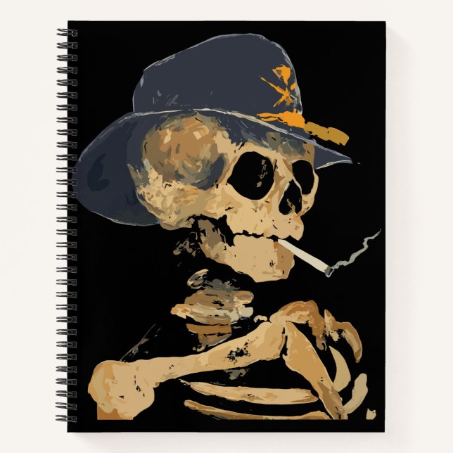 Carnet Fumer Cowboy Skeleton (Devant)