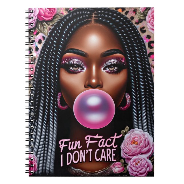 Carnet Fun fait Je ne m'en fiche pas sassy sarcastique no (Devant)