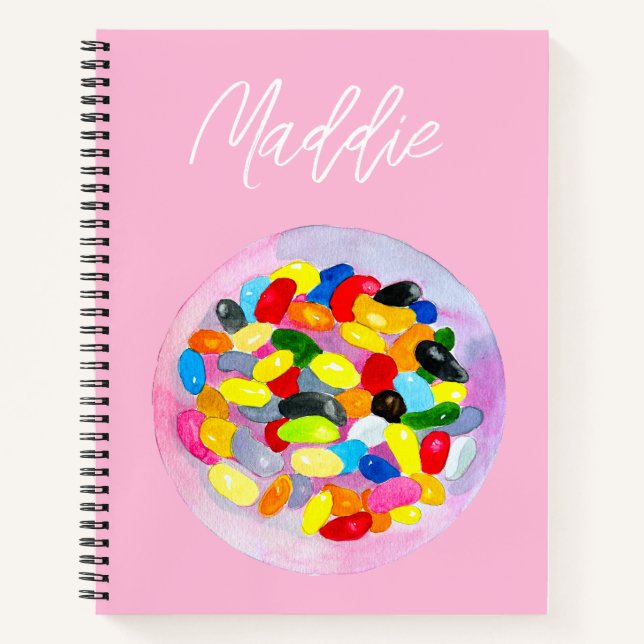Carnet Fun gelée bonbons haricots aquarelle (Devant)