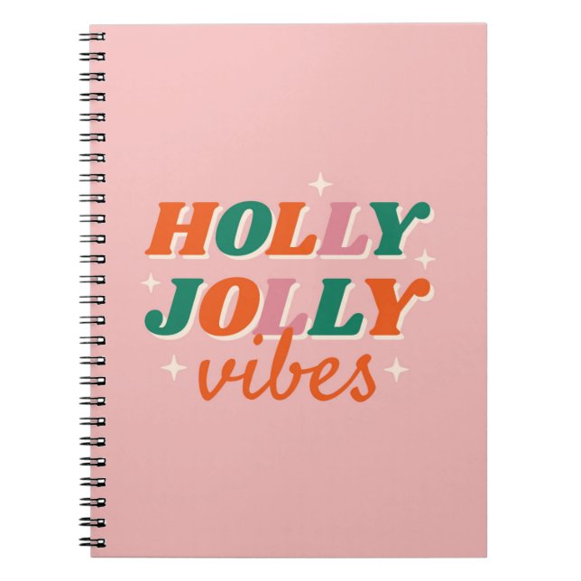 Carnet Fun Holly Jolly Vibes Design de Noël (Devant)