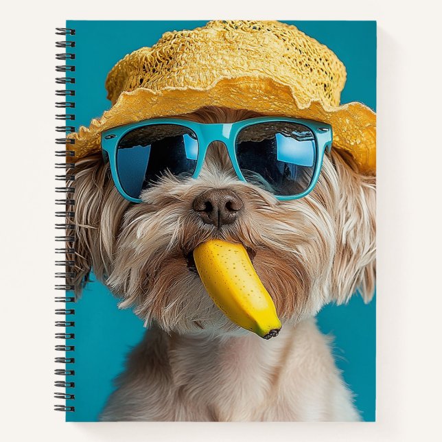 Carnet Fun Summer Dog avec Banana Notebook (Devant)