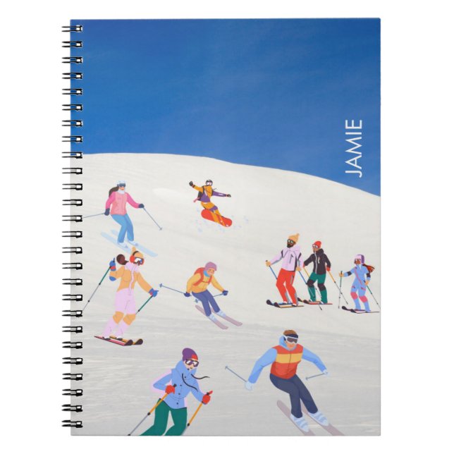 Carnet Fun tendance Noël Hiver Vacances Ski (Devant)