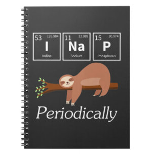 Carnet Funky Science Pun Chimie Sloth Nap Lover