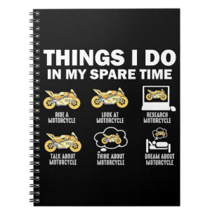 Carnet Funny 6 choses que je fais dans ma moto temps libr