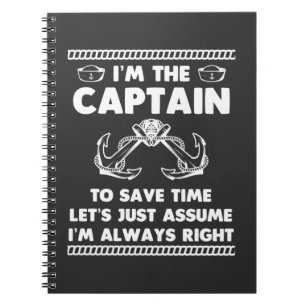 Carnet Funny Boat Captain Humour Plaisanterie de plaisanc