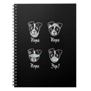 Carnet Funny Boston Terrier Gift Mouth Nose Mask Dogs T-S