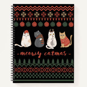 Carnet Funny Chat jeu de Noël - Chat Noël
