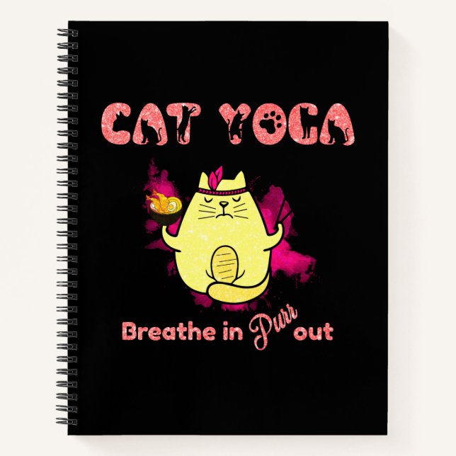 Carnet Funny Chat Yoga (Devant)