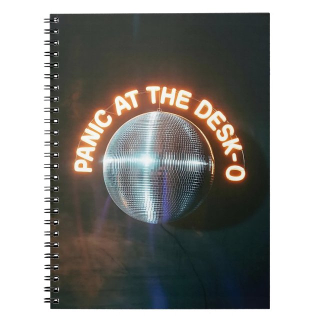 Carnet Funny Coworker Gift - Panic at the Desk Disco Ball (Devant)