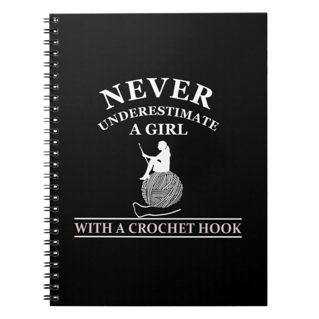 Carnet Funny crochet citation crocheters cadeau (Devant)