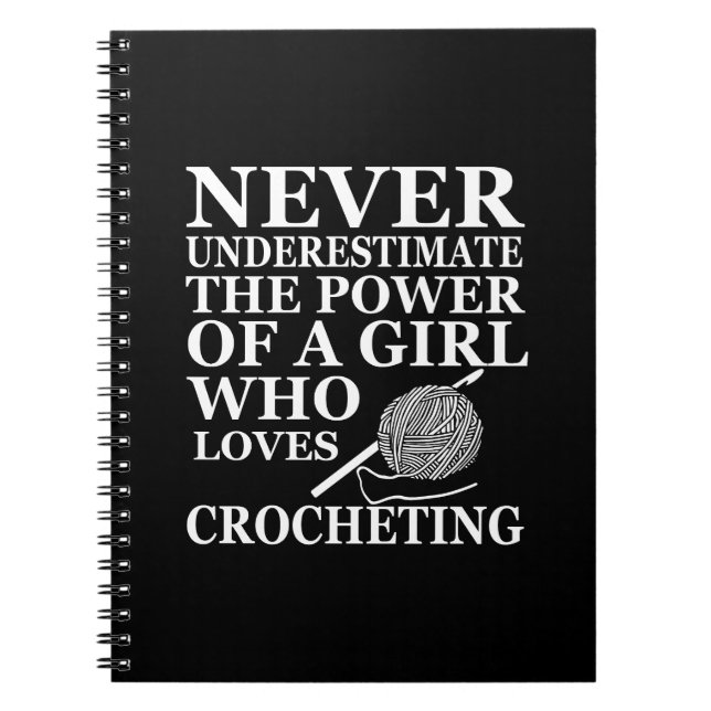 Carnet Funny crochet citation crocheters cadeau (Devant)