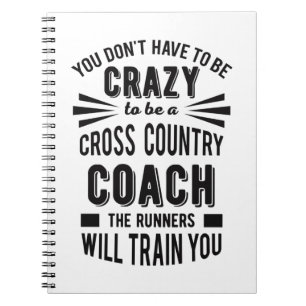 Carnet Funny Cross Country Coach Crazy