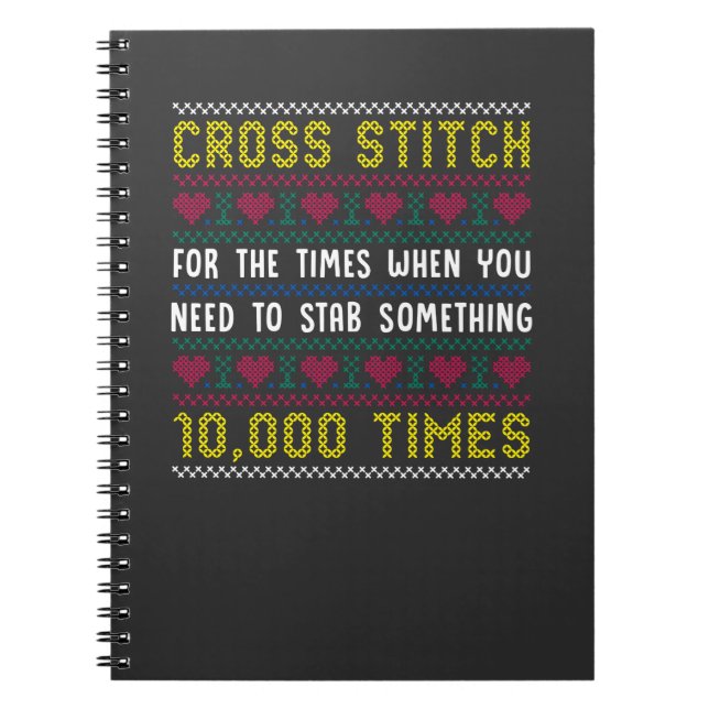 Carnet Funny Cross Stitch Humour Crafty Needlepoint Maman (Devant)