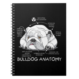 Carnet Funny Cute English Bulldog Anatomie de la biologie