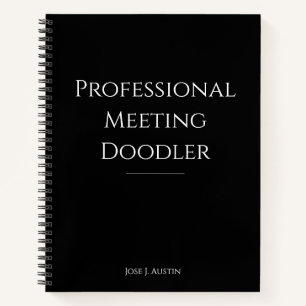 Carnet Funny de doodler de réunion professionnelle
