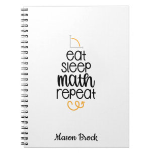 Carnet Funny école de mathématiques cadeau personnalisé