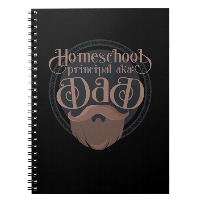 Carnet Funny Homeschool Papa Cadeau Principal Home School (Devant)