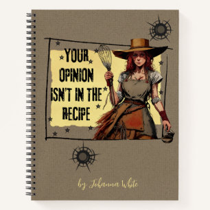 Carnet Funny Homesteader Western Woman Sarcastic Recette