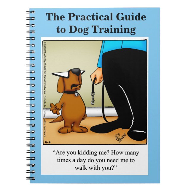 Carnet Funny Humour d'entraînement de chien (Devant)