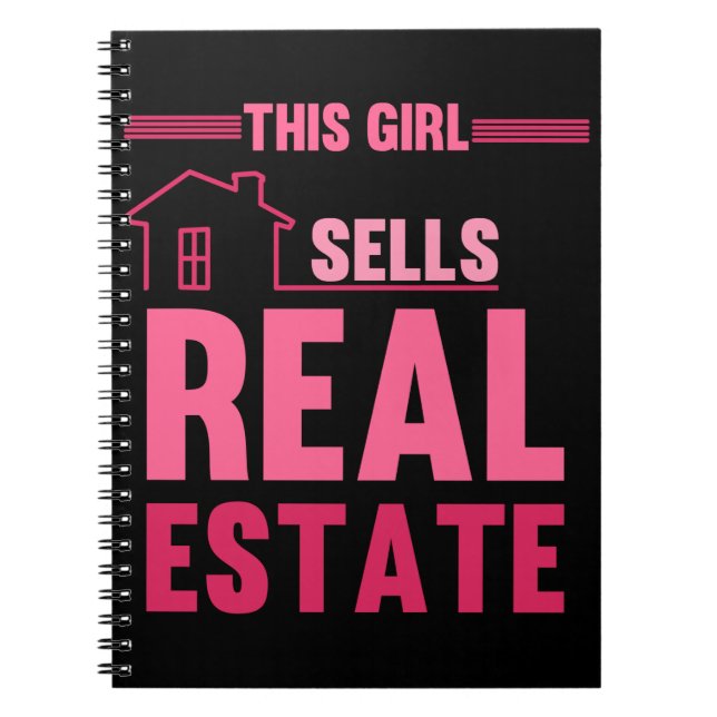 Carnet Funny Immobilier Investor Girl Agent immobilier (Devant)