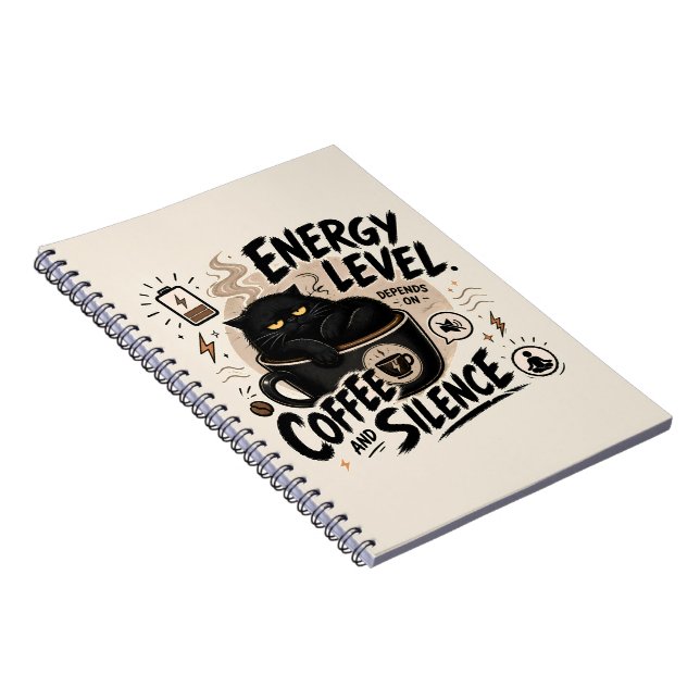 Carnet Funny Introvert Black Cat Notebook (Côté Droit)
