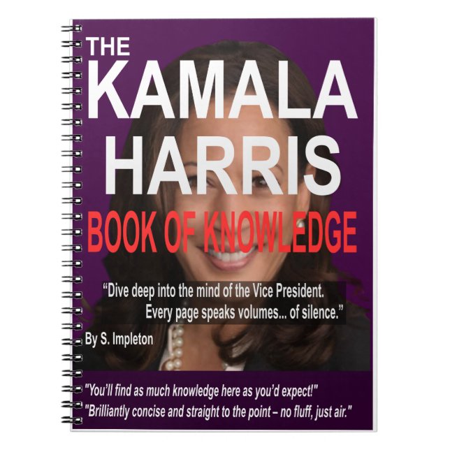 Carnet Funny Kamala Harris Humour politique, Dons De Gag (Devant)