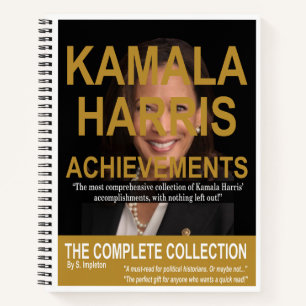 Carnet Funny Kamala Harris Humour politique, Dons De Gag