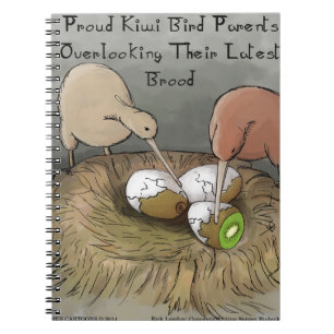 Carnet Funny Kiwi Birds Tending Their Fruit