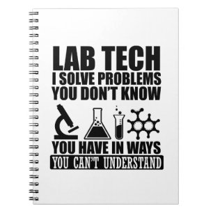 Carnet Funny lab tech cite laboratoire technicien humour