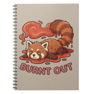 Carnet Funny Melting Red Panda Burnt Out Sticker | Cute 