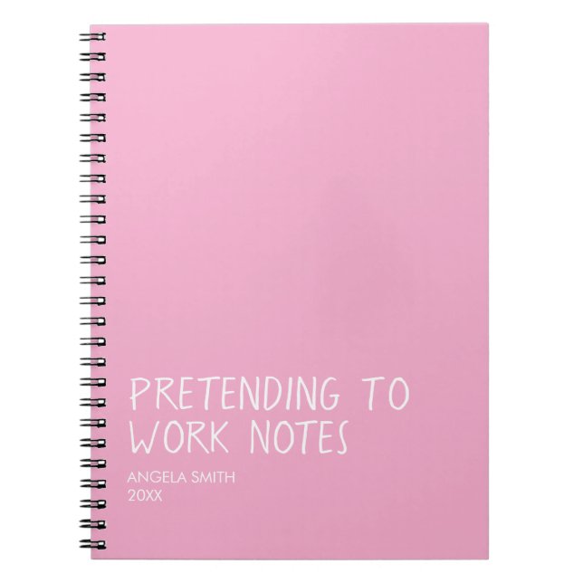 Carnet Funny Office Notebook, Pretending to Work Notes  (Devant)