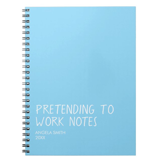 Carnet Funny Office Notebook, Pretending to Work Notes  (Devant)