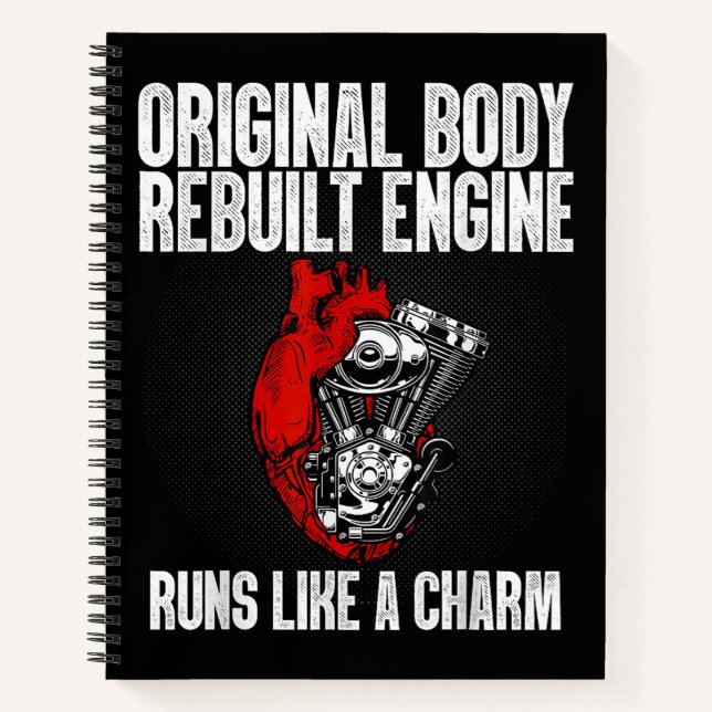 Carnet Funny Open Heart Chirurgie Récupération Survivant  (Devant)